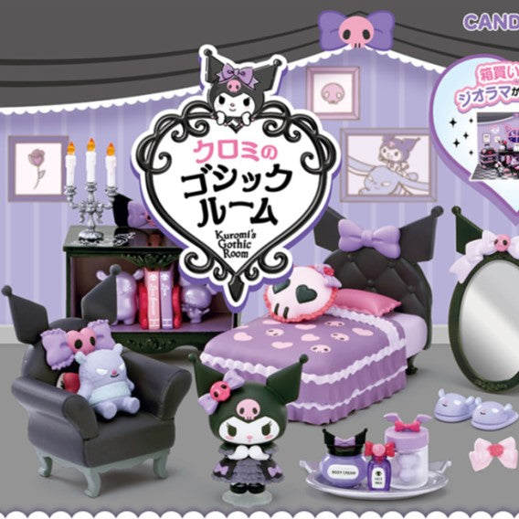 Re-Ment Kuromis Gothic Room Sanrio Blind Box Kids Toy Miniature