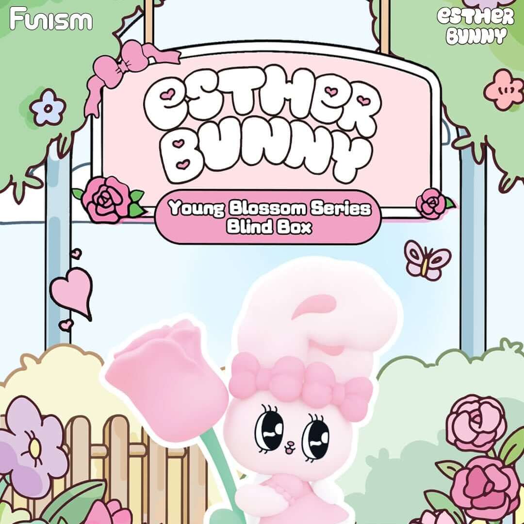 FUNISM Esther Bunny Pink Rabbit Figures Blind Box Flowers Cute