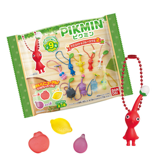 Bandai Pikmin Mascot Keychain and Fruit Gummy Collection 2.