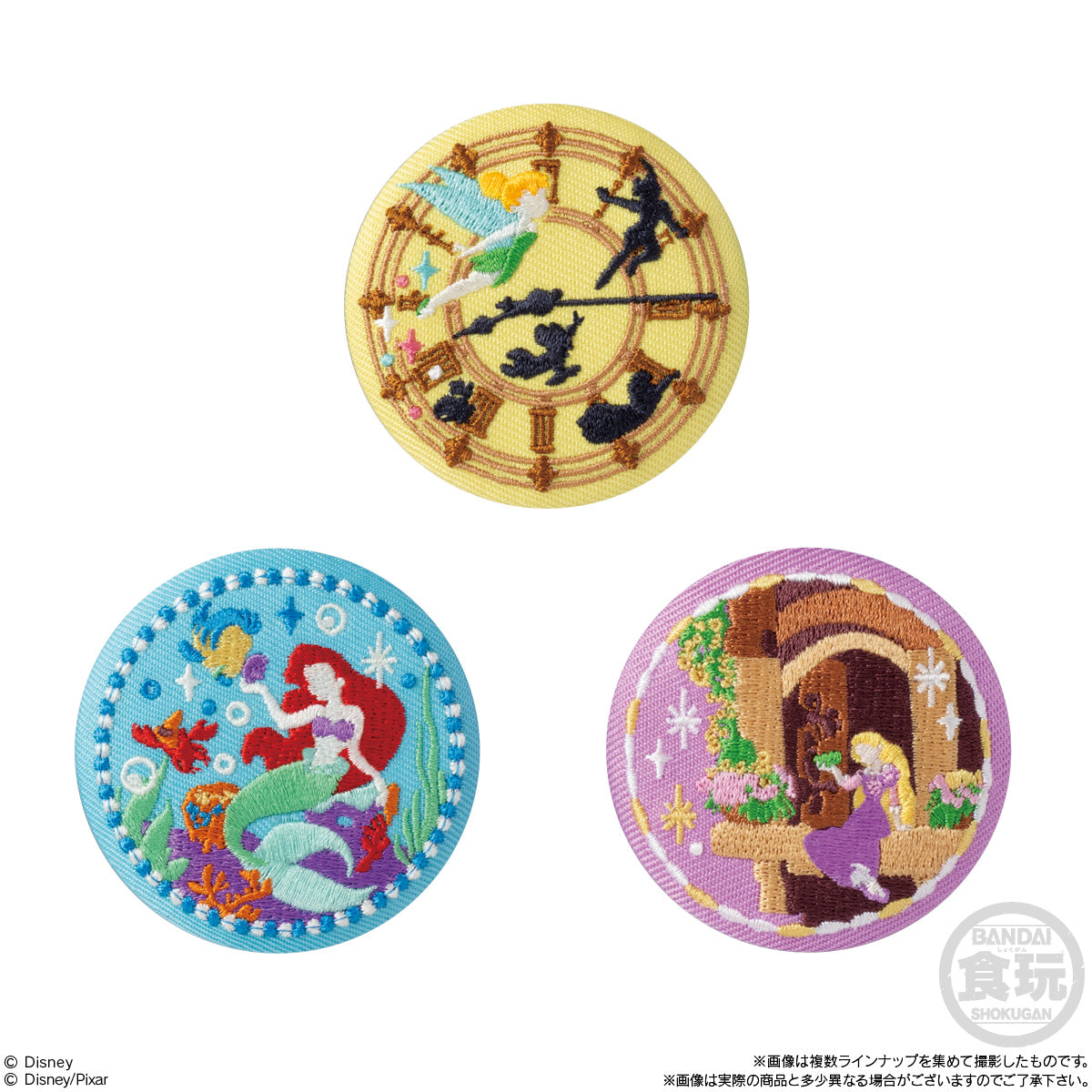 Bandai Disney Characters Embroidery Badge Biscuit 2