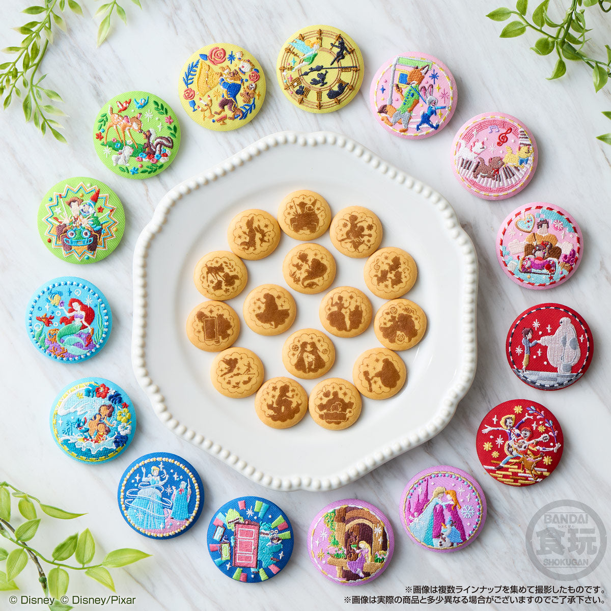 Bandai Disney Characters Embroidery Badge Biscuit 2