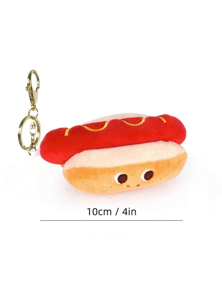 Potdemiel Fast Food Hot Dog Buddy Mascot Plush Keychain
