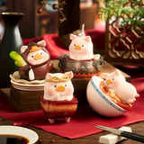 TOYZERO+ Lulu The Piggy Lu's Table Blind Box Collection Flocked Figure.