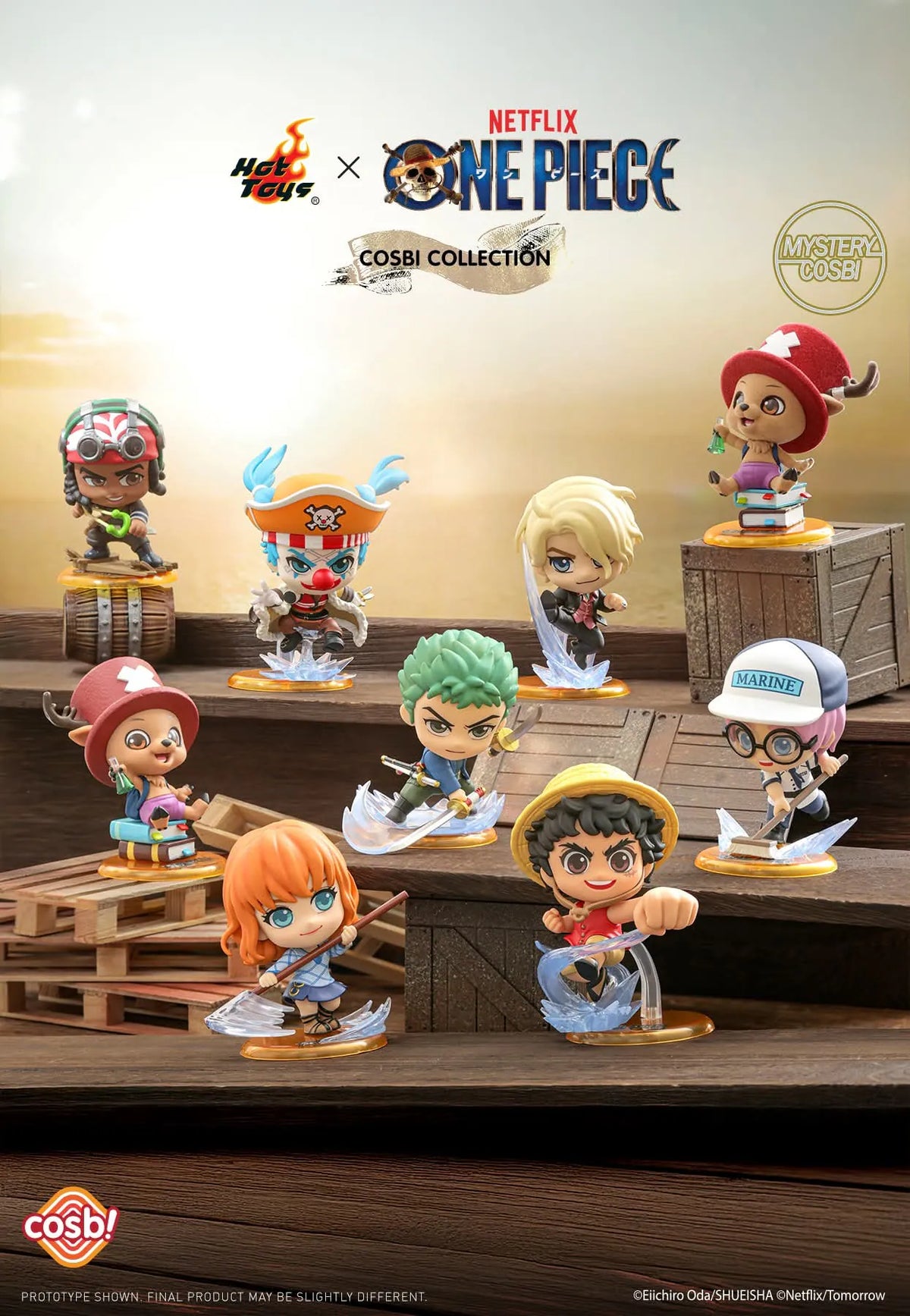 Hot Toys Netflix One Piece Series Cosbi Collection Figurine Blind Box