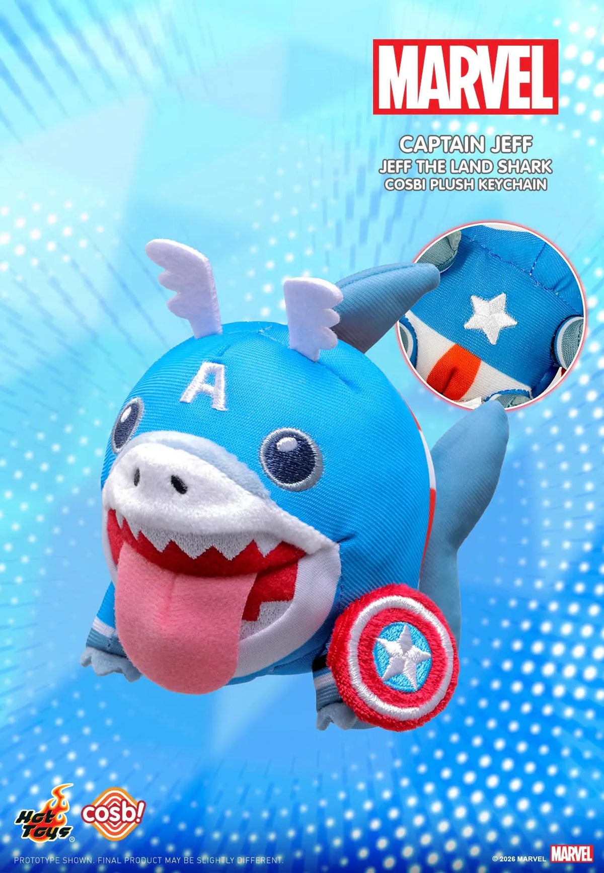 Marvel Rivals Jeff The Land Shark Plush Keychain Collection