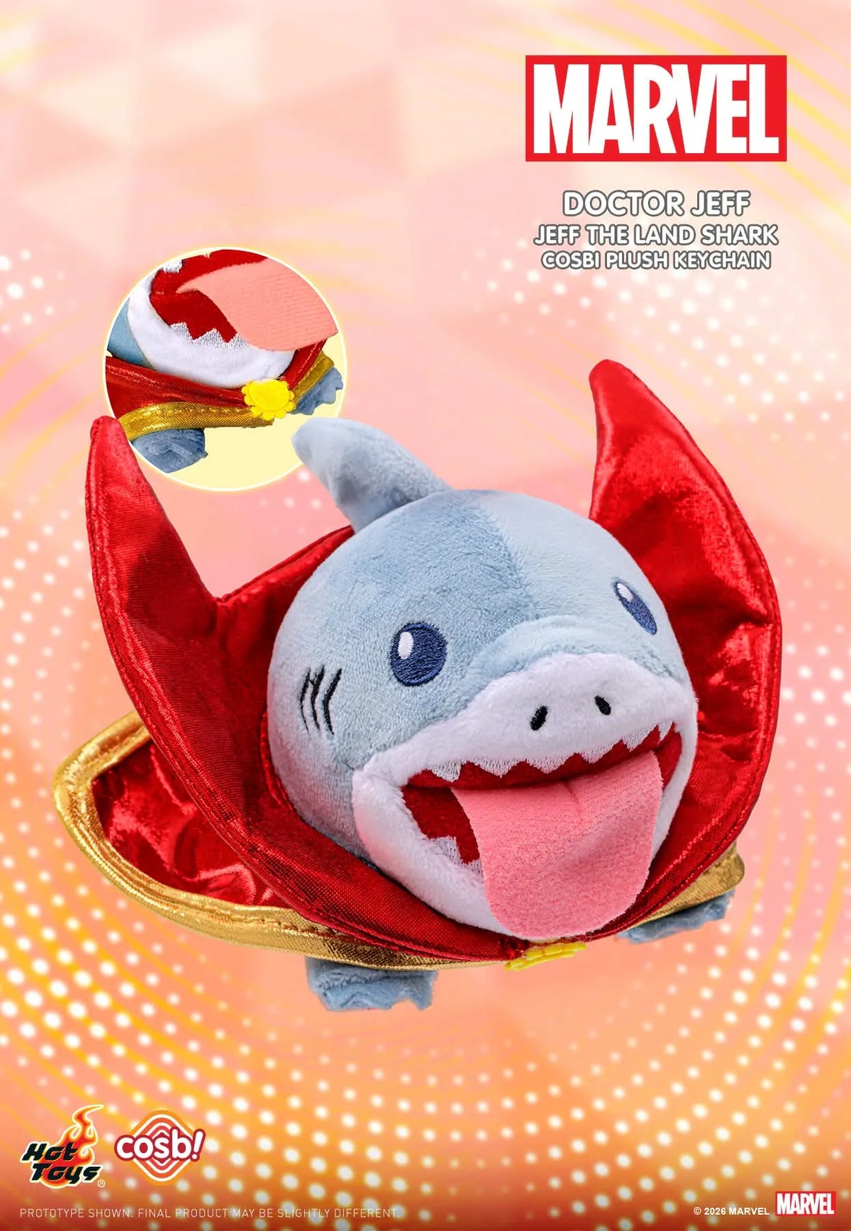 Marvel Rivals Jeff The Land Shark Plush Keychain Collection