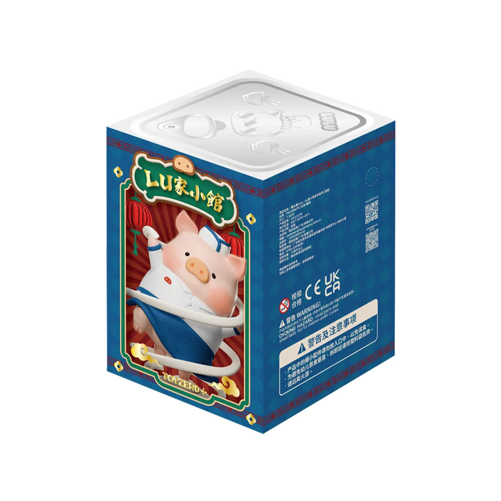 TOYZERO+ Lulu The Piggy Lu's Table Blind Box Collection Flocked Figure.