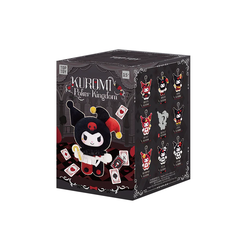 TOP TOY Sanrio Kuromi Poker Kingdom Series Plush Keychain Blind Box