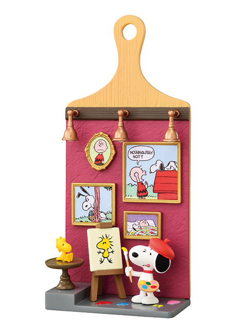 リーメント「SNOOPY MINITURE BOARD」6種コンプリートBOX Re-Ment Peanuts Snoopy Miniature Board Blind Box Figure Collection