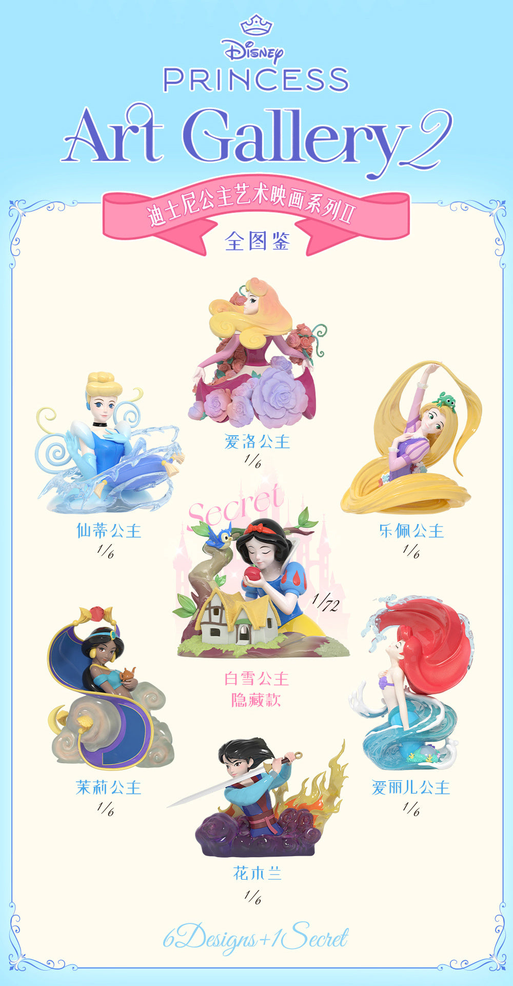 ART GALLERY シリーズ 52TOYS Disney Princess Art Gallery Series 2 Blind Box Designer