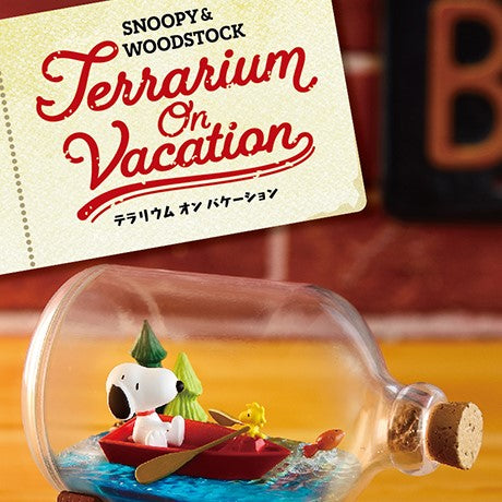 Re-Ment Snoopy & Woodstock Terrarium on Vacation Series