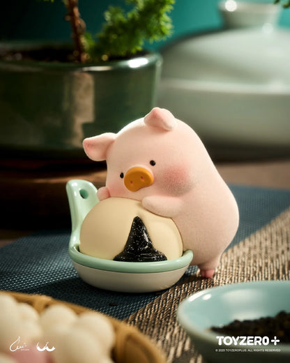 TOYZERO+ Lulu The Piggy Lu's Table Blind Box Collection Flocked Figure.