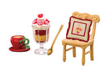 Re-Ment The Country Strawberry Cafe Miniature Furniture Series Blind Box Collection.