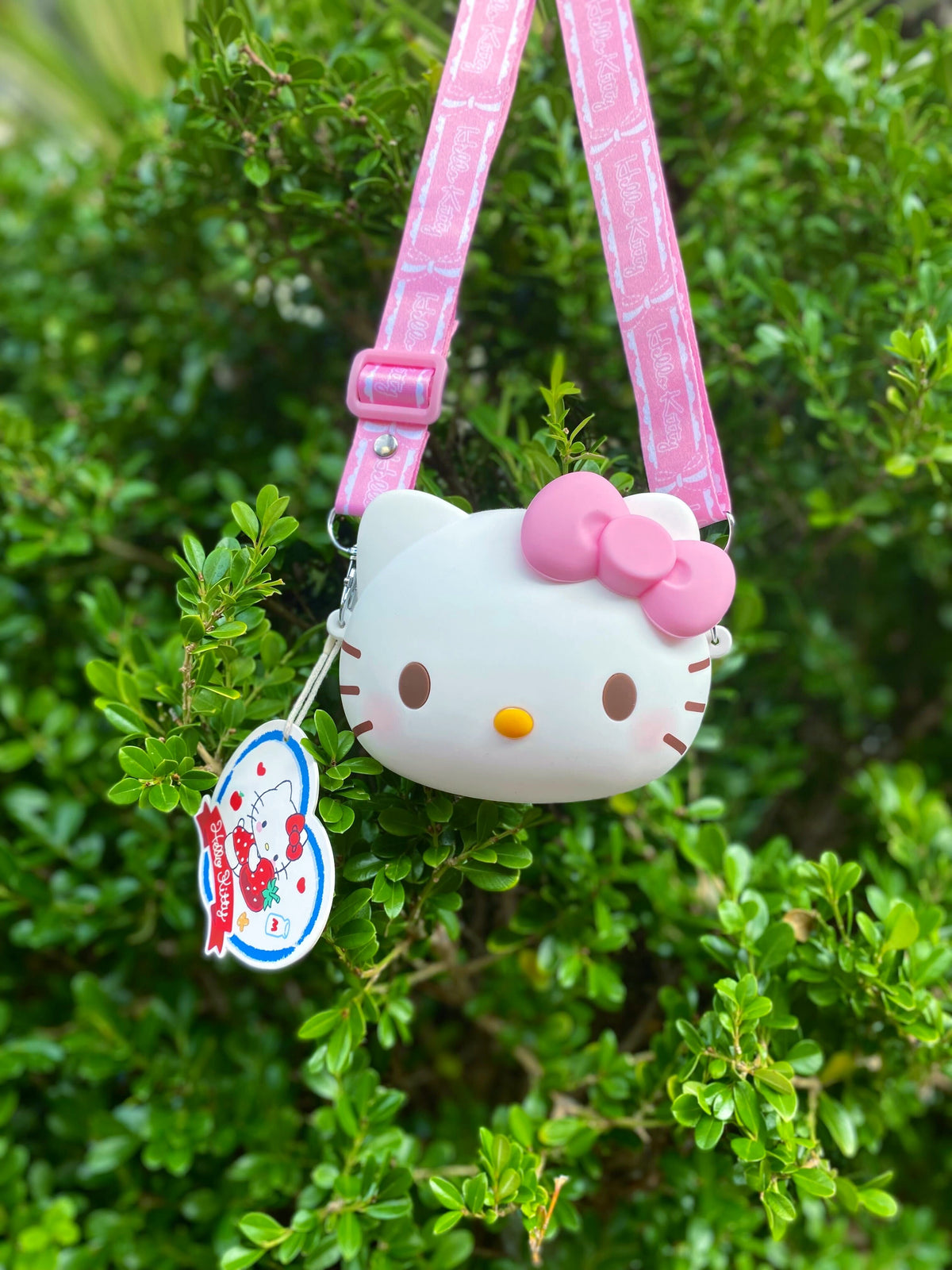 Sanrio Characters Hello Kitty Head Silicone Mini Cross Bag