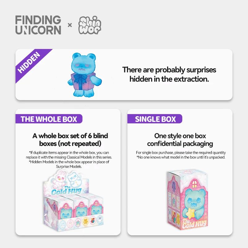 FINDING UNICORN ShinWoo The Cold Hug Series Plush Blind Box