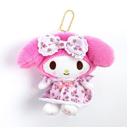 Sanrio Original Characters Kuromi & My Melody Flower Dress Plush Keychain