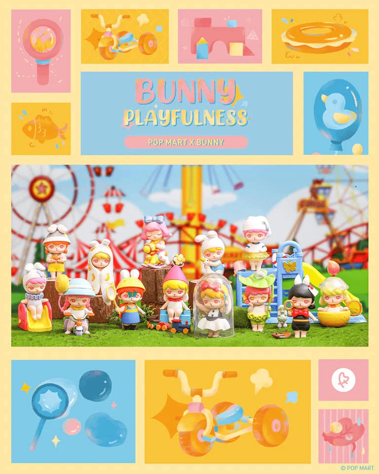 POP MART Bunny Playfulness Series Cute Blind Box Bunny Kid Figure