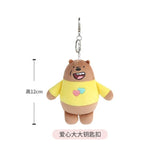 We Bare Bears Love T-Shirt Mascot Plush Keychain