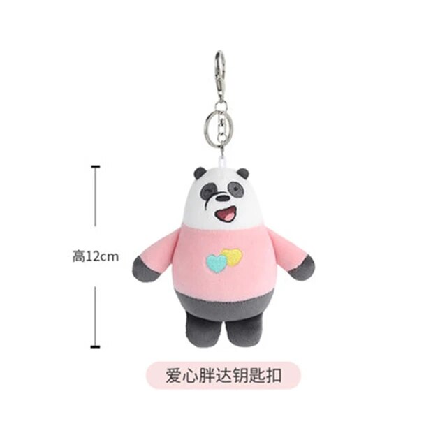 We Bare Bears Love T-Shirt Mascot Plush Keychain