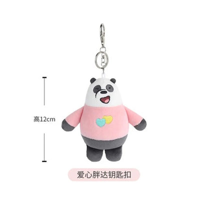 We Bare Bears Love T-Shirt Mascot Plush Keychain