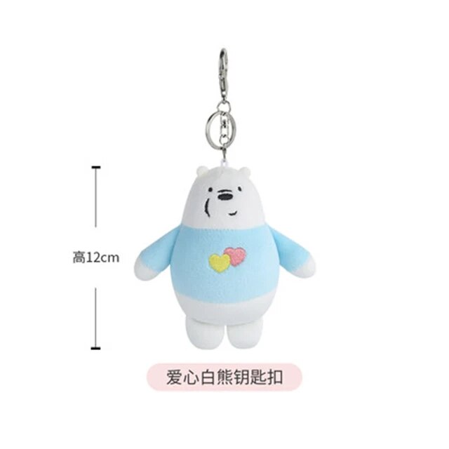 We Bare Bears Love T-Shirt Mascot Plush Keychain
