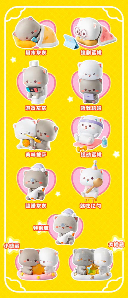 Meadow tea Yuko Hoshikawa 仔猫 Dodowo Mitao Love Like Peach Series 4 Blind Box Cute Cat Mini