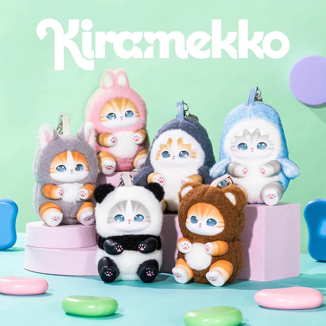 mofusand Kiramekko Fluffy Kittens Collectible Plush Blind Box