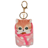 Mofusand Cat Napping Swaddle Blanket Mascot Plush Keychain