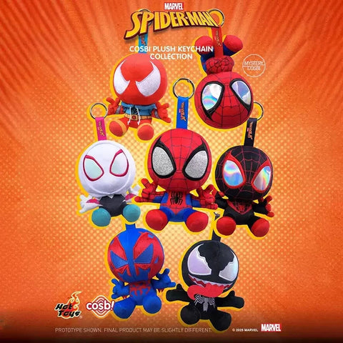 Spiderman Cosbi Collection Plush Keychain Blind Box