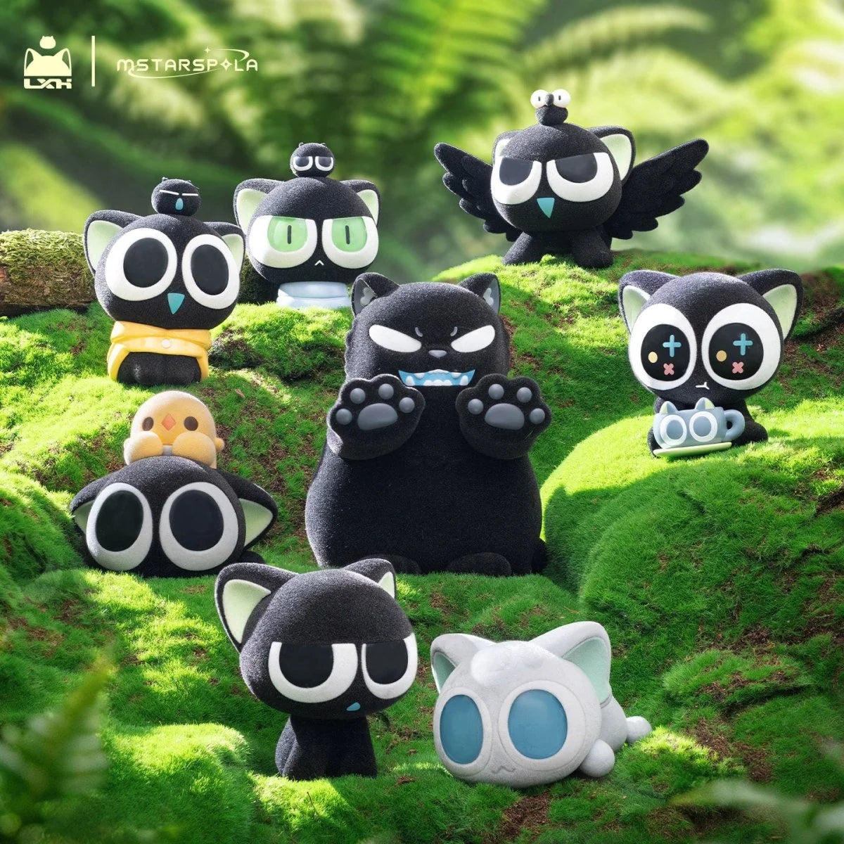 The Legend of Hei Luo XiaoHei Please Pet the Fluffy Kitty Flocking Series