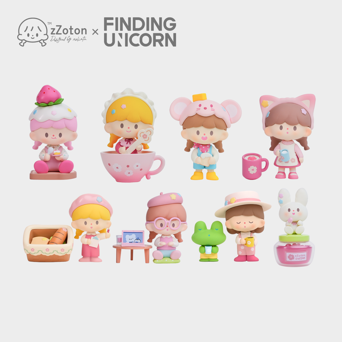ピオフィ　ランチョン　ニコラ　セット Finding Unicorn Cherry Blossom Cafe Series Sakura Coffee Shop