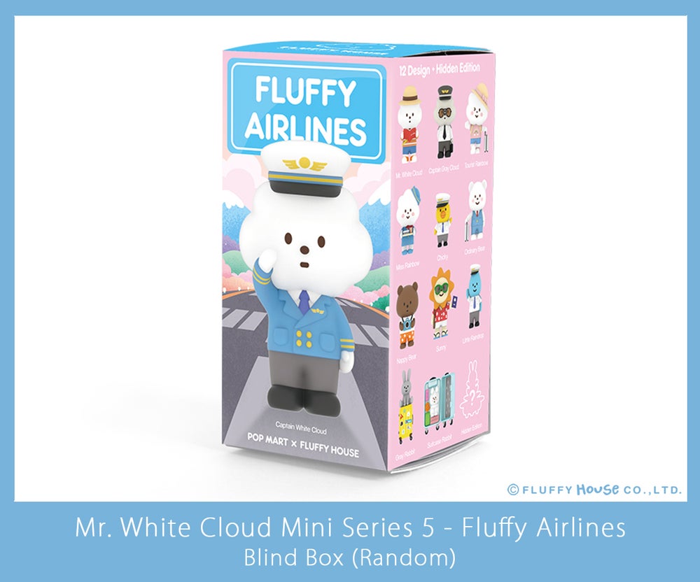 Mr. White Cloud Mini Series 5 Fluffy Airlines Edition